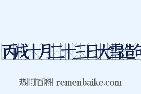 丙戌十月二十三日大雪造句是什么意思的图片